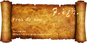 Frei Ákos névjegykártya